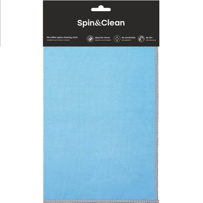 Салфетка для стекол и зеркал Rock'n'Roll 30х30см небесный (то)