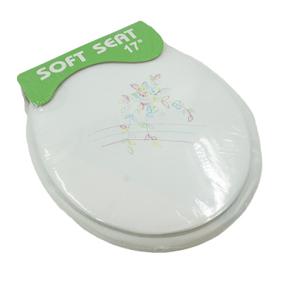 Сиденье для унитаза мягкое ВЫШИВКА (3цвета)