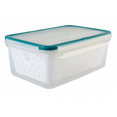 Контейнер для СВЧ 2,4л "ЭКСТРА ЛОК" L с сеткой (хвоя) (то)