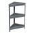 Этажерка угловая VIKEA 3-х ярусная (серый) (то)