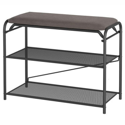 Подставка для обуви "Гранада 23_НБК" с сиденьем, ткань нубук 650 х 300 х 500