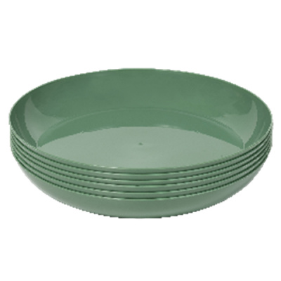 Тарелка круглая d185мм 6 шт. (темно-зелёный) (то)