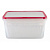 Контейнер для СВЧ 3,3л "ЭКСТРА ЛОК" L с сеткой (красный) (то)