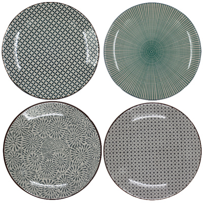 Тарелка керамическая Ø-22см цветная