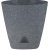 Горшок для цветов AMSTERDAM D140 с прикорневым поливом 1,35л темный камень
