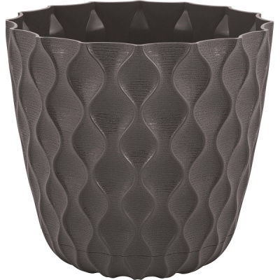 Горшок для цветов Wave D175мм с дренажной сеткой 2,5л горький шоколад (то)