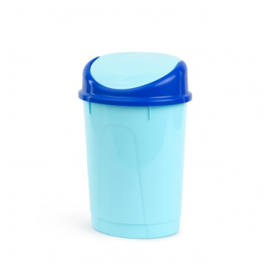 Контейнер для мусора 12л. (овальный) (голубой) (то)