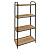 Этажерка 4-ярусная напольная (чёрная)(хпп) (то)