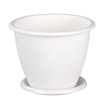 Горшок цв. "Розалия" 0.8л. с поддоном (белый)(то)