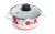 Кастрюля 1,5л. цил.  Красные герберы низк. стекл. крышка