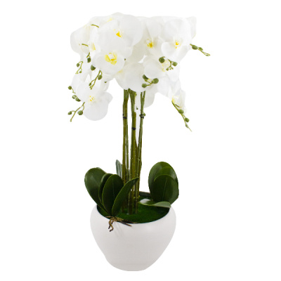 Цветок искусственный h-67см, в керамическом горшке