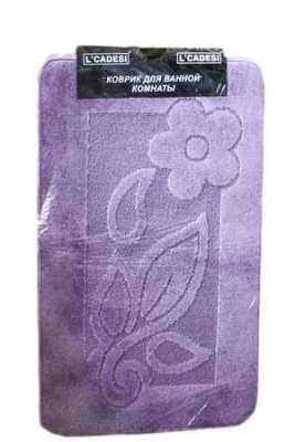 Комплект ковриков   из полипроп. на латексной основе, "L'CADESI  MONO" из 2-х шт, 60*100см, лилов