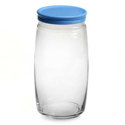 Банка CESNI с голубой пласт.крышкой V=1.5л h=220мм