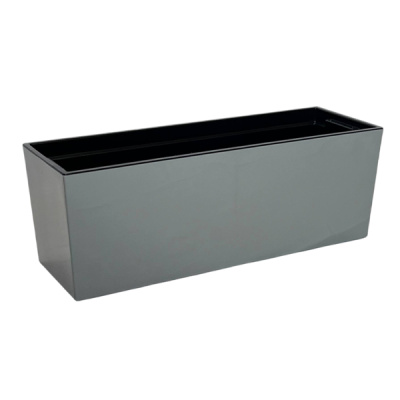 Ящик балконный Бегония 16,7л с вкладкой Серый мусон