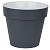 Горшок Протея 1,4л с белой вкладкой Антрацит