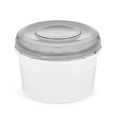 Емкость для СВЧ круглая 1л (микс)(то)