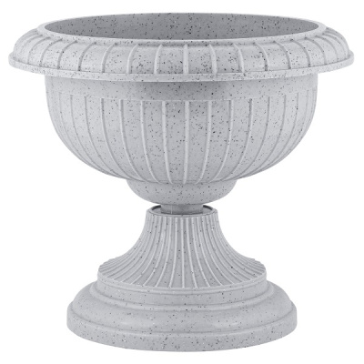 Вазон на ножке большой D-395мм 9,5л светлый камень (то)
