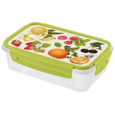 Контейнер для продуктов с декором LOCK&OK 0,75л (зеленый)