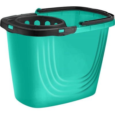 Ведро 8л Disco прямоугольное с отжимом аквамарин