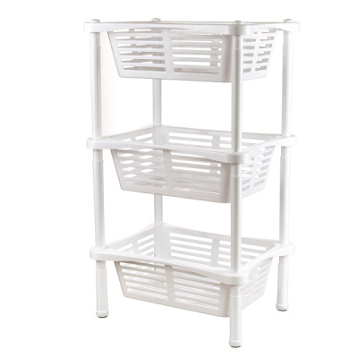 Этажерка с корзинками  Krita 3-х секц (слоновая кость)(то)