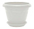Горшок "Фестона", D25, с поддоном 4,6л белый (то)