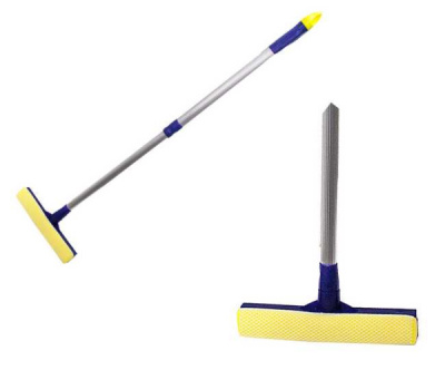 Окномойка 20см, ручка-телескоп 50-80см алюминиевая  (цветная)