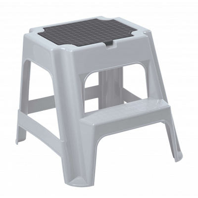 Табурет со ступенькой (с отделением для мелочей)св.серый (то)