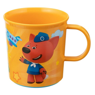 Кружка детская с декором и нескользящим дном 200мл "МИ-МИ-МИШКИ"  (Оранжевый)(то)