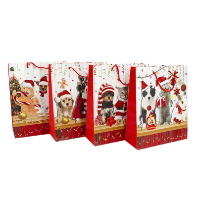 Пакет новогодний 26*32*10см
