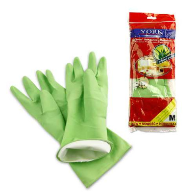 Перчатки резиновые с экстрактом Алоэ (L)