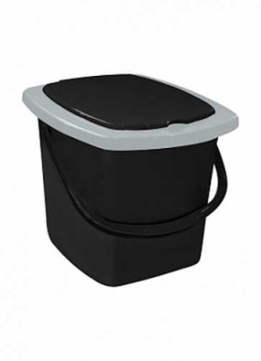 Ведро гигиеническое 16л черный (ведро-туалет) (то)