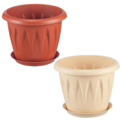 Кашпо АЛИЦИЯ с поддоном D140 мм 1л