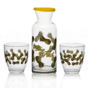 Набор 5 пр. (декантер + 4 стакана) ДЖАНГЛ АНАНАС