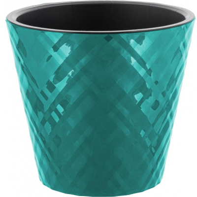 Горшок для цветов Manhattan D230мм, 5л c дренажной вставкой тропич. лес (то)