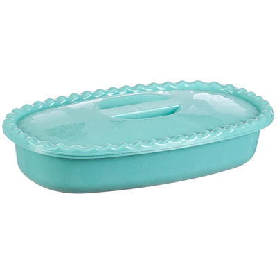 Миска прямоугольная 1.5л. с крышкой (то)