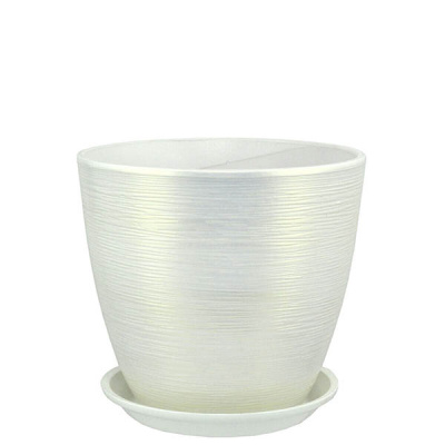 Горшок Перламутр бутон белый 12см (РС 55/1)