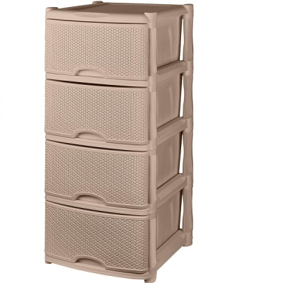 Комод универсальный Rattan 4-х секц. морской песок (то)