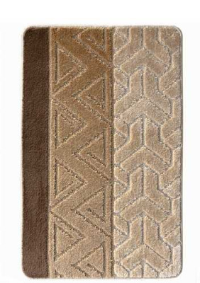 Коврик для ванной L'CADESI Marathon, 50х80, Треугольник, коричневый, Турция