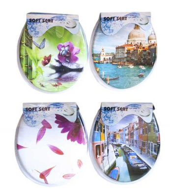 Сиденье для унитаза мягкое МИКС 3 (4дизайна)