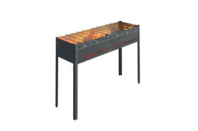 Мангал   разборный на высоких ножках, 12 шампуров