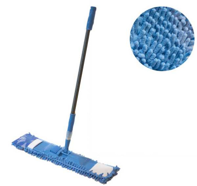 Швабра плоская 60см, нержавейка телескоп ручка 80-125см (лапша)