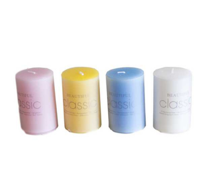 Свеча-столбик 5*7,5см цветная