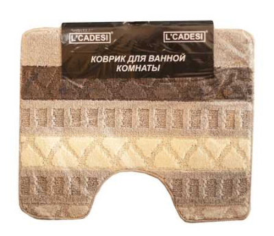 Коврик MARATHON из пропилен. 50*60см   GEOBOX серый/шоколад