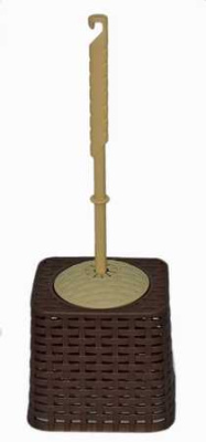 Набор (ерш+подставка) квадр. Ротанг (корич) (то)