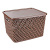 Корзина "Плетенка" 350х290х225 с крышкой (коричневый)(то)