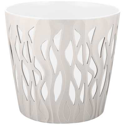 Горшок для цветов Winds D340мм 20л c дренажной вставкой 18,7л белоснежный жасмин (то)