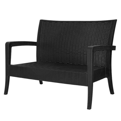 Диван RATTAN Ola Dom 1280х770х890мм (антрацит)