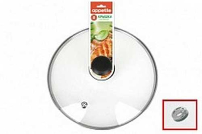 Крышка стекл метал обод пласт кнопка усил/пар 28см РУКАВ TM Appetite