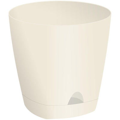 Горшок для цветов AMSTERDAM D250 с прикорневым поливом 8л сливочный