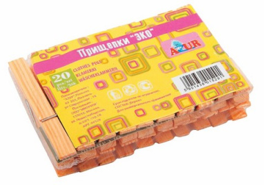 Прищепки Азур Эко деревянные 20шт.